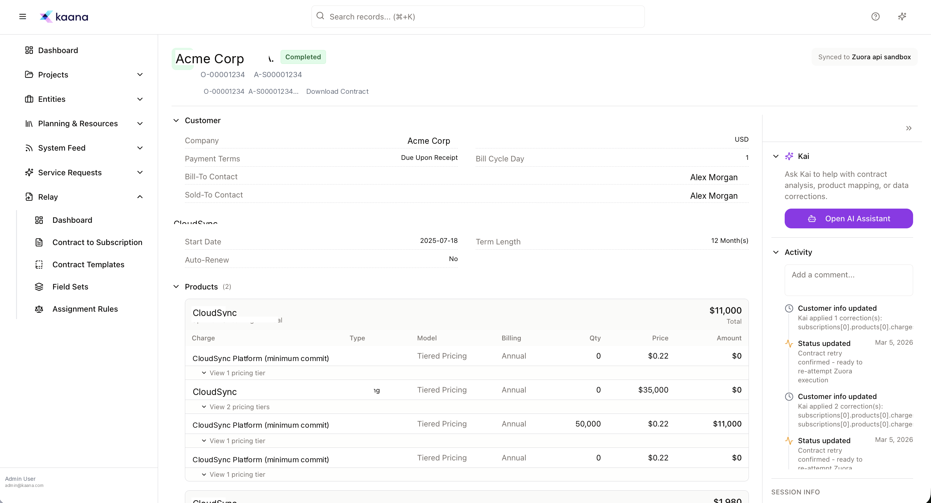 Contract-Level Billing Accuracy